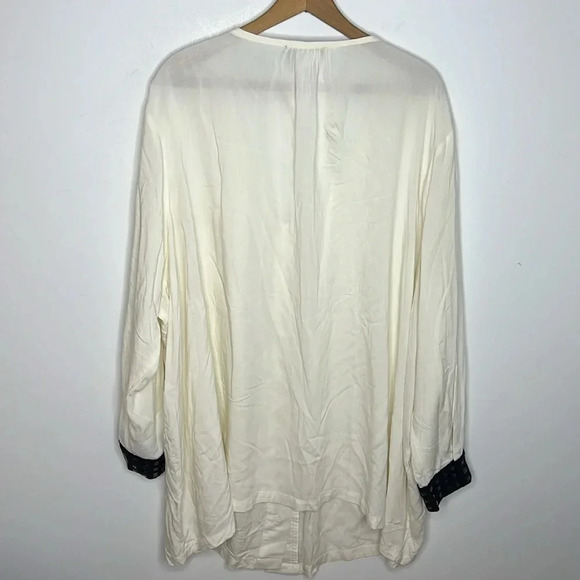 ULLA POPKEN Studded Trim Scoop Neck Blouse - Picture 6 of 11